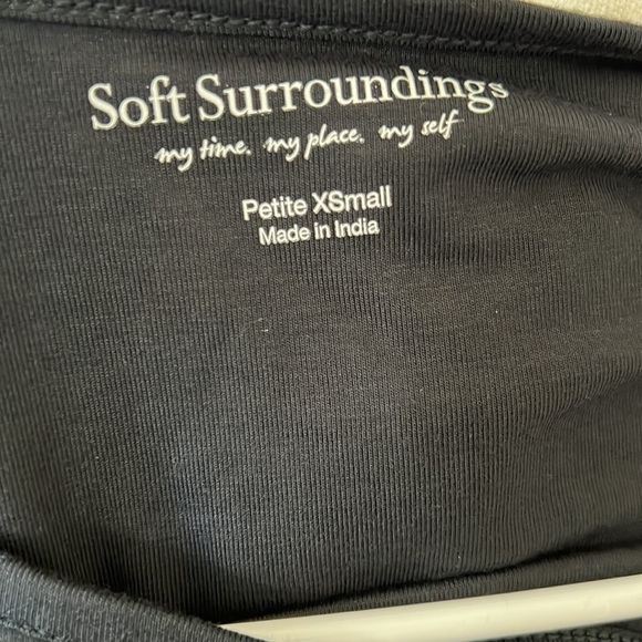 Soft Surroundings Black Jersey Stretch Long Sleeve Maxi Dress - Picture 7 of 9